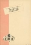 Страница каталога Petrof, 1955 год