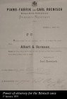 Доверенность Карла Рёниша его сыновьям 1 января 1879 года